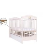 Drewex Patut Hippo cu sertar Alb + Saltea Cocos 12 cm