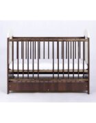 Drewex Patut pentru copii Bear cu sertar Wenge + Saltea Cocos 12 cm