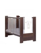 Drewex Patut pentru copii Bear Culisant Wenge + Saltea Cocos 12 Cm
