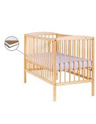 Drewex Patut pentru copii Clasico Natur + Saltea Cocos 8 Cm