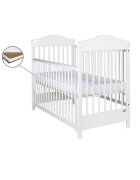 Drewex Patut pentru copii Hippo culisant Alb + Saltea Cocos 10 Cm