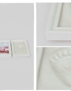 drool Kit rama foto tripla mobila cu 2 amprente mulaj natur culoare albastru