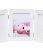 drool Kit rama foto tripla mobila cu 2 amprente mulaj natur culoare albastru
