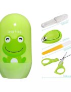 drool Set 4 piese pentru ingrijirea unghiilor bebelusului Broasca Verde