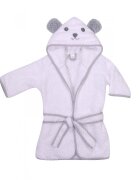 DUETBABY Halat de baie Ursuletul pufos cu gluga si urechi 92-104cm White