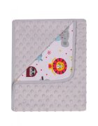 DUETBABY Paturica cu doua fete Minky si bumbac 80x90 cm Grey Safari