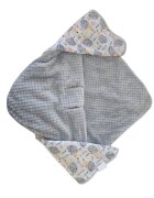 DUETBABY Paturica de infasat cu urechiuse pentru scaun auto 80x80 cm Grey Hedgehog