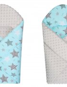 DUETBABY Paturica de infasat multifunctionala 80x80 cm Blue Stars