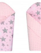 DUETBABY Paturica de infasat multifunctionala 80x80 cm Pink Stars