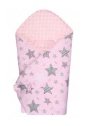 DUETBABY Paturica de infasat multifunctionala 80x80 cm Pink Stars