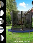 Dunlop Trambulina cu plasa de siguranta 305x76 cm