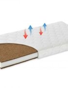 E-Kids Patut bebelusi din mdf 120x60 cm transformabil in sofa Elisabeth II Noce + Saltea Cocos