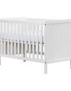 E-Kids Patut bebelusi din mdf 120x60 cm transformabil in sofa Elisabeth II White