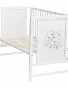 E-Kids Patut pentru bebelusi din lemn masiv 120x60 cm Bears