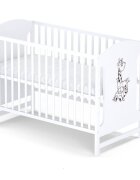 E-Kids Patut pentru bebelusi din lemn masiv si mdf 120x60 cm Paula