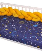 E-Kids Protectie impletita pentru patut 180 cm Bumper din Velvet Amber