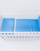 E-Kids Set lenjerie pentru patut cu 6 piese din bumbac 120x60 cm Blue
