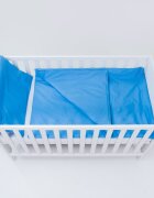 E-Kids Set lenjerie pentru patut cu 6 piese din bumbac 120x60 cm Blue