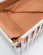 E-Kids Set lenjerie pentru patut cu 6 piese din bumbac 120x60 cm Brown