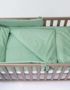 E-Kids Set lenjerie pentru patut cu 6 piese din bumbac 120x60 cm Mint