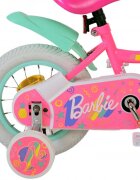 EandL Cycles Bicicleta pentru copii EL Barbie 12 inch frana de mana pe roata fata scaun si ghidon reglabil spite metalice roti gonflabile stopuri reflectorizante