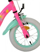 EandL Cycles Bicicleta pentru copii EL Barbie 12 inch frana de mana pe roata fata scaun si ghidon reglabil spite metalice roti gonflabile stopuri reflectorizante