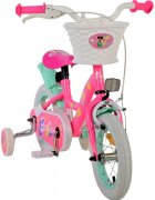 EandL Cycles Bicicleta pentru copii EL Barbie 12 inch frana de mana pe roata fata scaun si ghidon reglabil spite metalice roti gonflabile stopuri reflectorizante