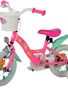 EandL Cycles Bicicleta pentru copii EL Barbie 12 inch frana de mana pe roata fata scaun si ghidon reglabil spite metalice roti gonflabile stopuri reflectorizante