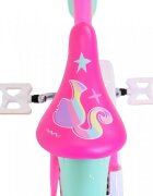 EandL Cycles Bicicleta pentru copii EL Barbie 14 inch frana de mana pe roata fata scaun si ghidon reglabil cosulet pe ghidon roti gonflabile stopuri reflectorizante