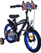 EandL Cycles Bicicleta pentru copii EL Batman 14 inch ND frana de mana pe roata din fata scaun si ghidon reglabil spite metalice roti gonflabile stopuri reflectorizante