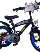 EandL Cycles Bicicleta pentru copii EL Batman 14 inch ND frana de mana pe roata din fata scaun si ghidon reglabil spite metalice roti gonflabile stopuri reflectorizante
