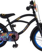 EandL Cycles Bicicleta pentru copii EL Batman 16 inch frana de mana pe ambele roti scaun si ghidon reglabil spite roti gonflabile