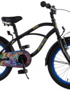 EandL Cycles Bicicleta pentru copii EL Batman 18 inch frana de mana tip V roata fata scaun si ghidon reglabil roti gonflabile