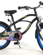 EandL Cycles Bicicleta pentru copii EL Batman 18 inch frana de mana tip V roata fata scaun si ghidon reglabil roti gonflabile