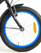 EandL Cycles Bicicleta pentru copii EL Batman 18 inch frana de mana tip V roata fata scaun si ghidon reglabil roti gonflabile