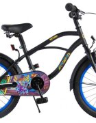 EandL Cycles Bicicleta pentru copii EL Batman 18 inch frana de mana tip V roata fata scaun si ghidon reglabil roti gonflabile