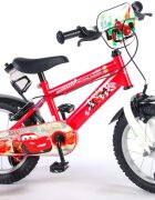 EandL Cycles Bicicleta pentru copii EL Disney Cars 14 inch frana de mana pe ambele roti scaun si ghidon reglabil sticla de apa spite roti gonflabile