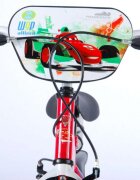 EandL Cycles Bicicleta pentru copii EL Disney Cars 14 inch frana de mana pe ambele roti scaun si ghidon reglabil sticla de apa spite roti gonflabile