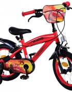 EandL Cycles Bicicleta pentru copii EL Disney Cars 14 inch FW frana de mana pe ambele roti scaun si ghidon reglabil roti gonflabile stopuri reflectorizante