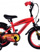 EandL Cycles Bicicleta pentru copii EL Disney Cars 14 inch FW frana de mana pe ambele roti scaun si ghidon reglabil roti gonflabile stopuri reflectorizante