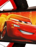 EandL Cycles Bicicleta pentru copii EL Disney Cars 16 inch CB frana de mana pe roata fata scaun si ghidon reglabil roti gonflabile stopuri reflectorizante roti ajutatoare demontabile