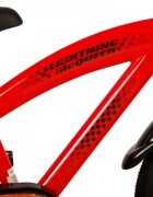 EandL Cycles Bicicleta pentru copii EL Disney Cars 16 inch CB frana de mana pe roata fata scaun si ghidon reglabil roti gonflabile stopuri reflectorizante roti ajutatoare demontabile