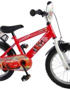 EandL Cycles Bicicleta pentru copii EL Disney Cars 16 inch frana de mana pe ambele roti scaun si ghidon reglabil sticla de apa spite roti gonflabile