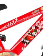 EandL Cycles Bicicleta pentru copii EL Disney Cars 16 inch frana de mana pe ambele roti scaun si ghidon reglabil sticla de apa spite roti gonflabile