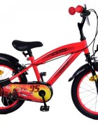 EandL Cycles Bicicleta pentru copii EL Disney Cars 16 inch ND frana de mana pe ambele roti scaun si ghidon reglabil sticla de apa spite roti gonflabile stopuri reflectorizante