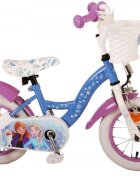 EandL Cycles Bicicleta pentru copii EL Disney Frozen 12 inch CB frana de mana pe roata fata scaun si ghidon reglabil spite metalice roti gonflabile stopuri reflectorizante