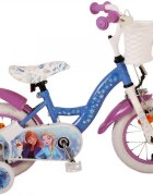 EandL Cycles Bicicleta pentru copii EL Disney Frozen 12 inch CB frana de mana pe roata fata scaun si ghidon reglabil spite metalice roti gonflabile stopuri reflectorizante