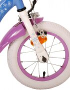 EandL Cycles Bicicleta pentru copii EL Disney Frozen 12 inch CB frana de mana pe roata fata scaun si ghidon reglabil spite metalice roti gonflabile stopuri reflectorizante