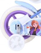 EandL Cycles Bicicleta pentru copii EL Disney Frozen 12 inch frana de mana pe roata fata roti cauciuc EVA scaun si ghidon reglabil cosulet ghidon scaun papusi