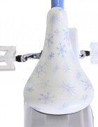 EandL Cycles Bicicleta pentru copii EL Disney Frozen 12 inch frana de mana pe roata fata roti cauciuc EVA scaun si ghidon reglabil cosulet ghidon scaun papusi